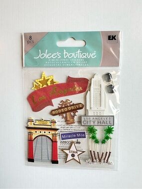 Jolee’s Boutique “Los Angeles” 3D Dimensional Scrapbook Sticker Set